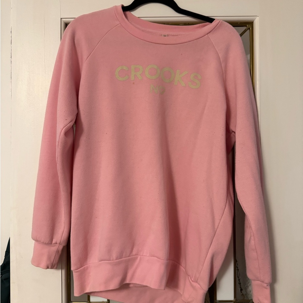 Crooks & Castles Pink Crew Neck Sweater